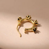 925 Silver Jet Crystal Earrings