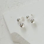925 Silver Large & Small Gold Ball Earrings - floysun