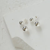925 Silver Large & Small Gold Ball Earrings - floysun