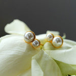 925 Silver Mini Gourd Pearl Stud Earrings - floysun