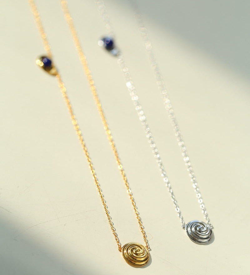 925 Silver Pea Lapis Lazuli Necklace - floysun