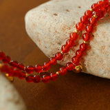 925 Silver Red Onyx Necklace - floysun