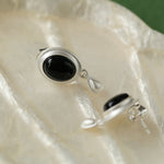925 Silver Simple Oval Water Drop Earrings - floysun