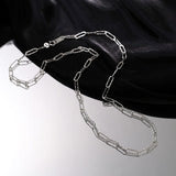925 Silver Square Chain Clavicle Necklace - floysun