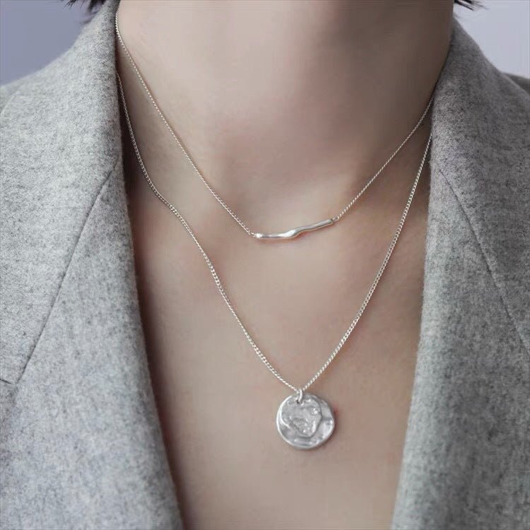 925 Sterling Silve Metal Toothpick Necklace - floysun