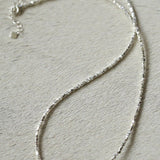925 Sterling Silver Crushed Silver Necklace - floysun