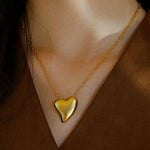 925 Sterling Silver Frosted Love Necklace - floysun