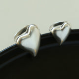 925 Sterling Silver Frosted Love Ring - floysun