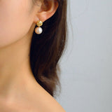 925 sterling silver Irregular Lava Baroque Earrings - floysun