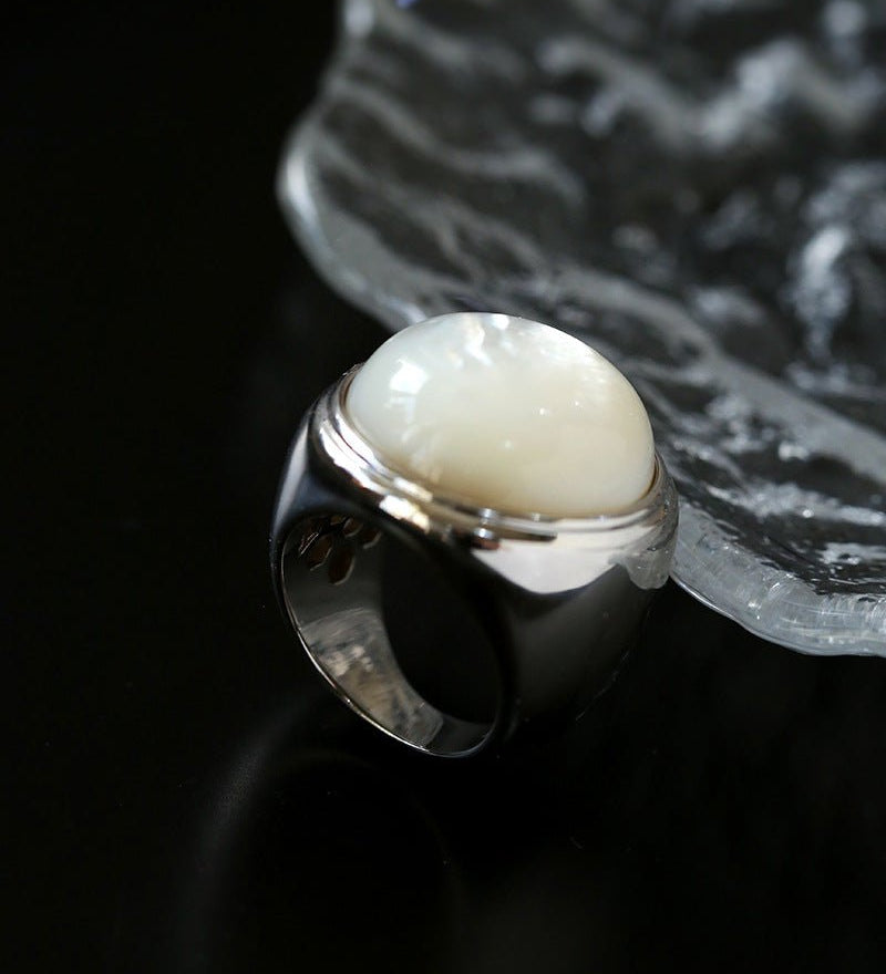 925 Sterling Silver Mother of Pearl Ring - floysun