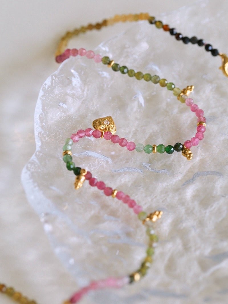 925 Sterling Silver Multi-Gemstone Necklace - floysun