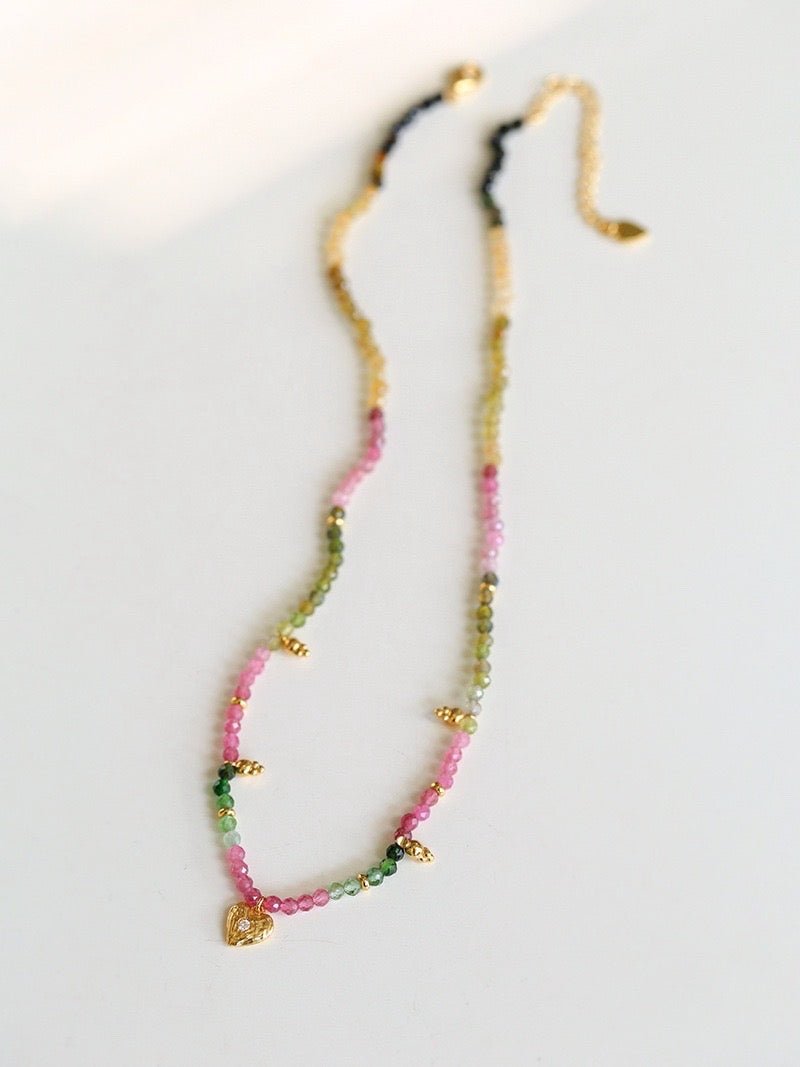 925 Sterling Silver Multi-Gemstone Necklace - floysun