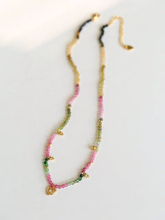 925 Sterling Silver Multi-Gemstone Necklace - floysun