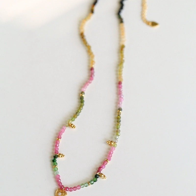 925 Sterling Silver Multi-Gemstone Necklace - floysun