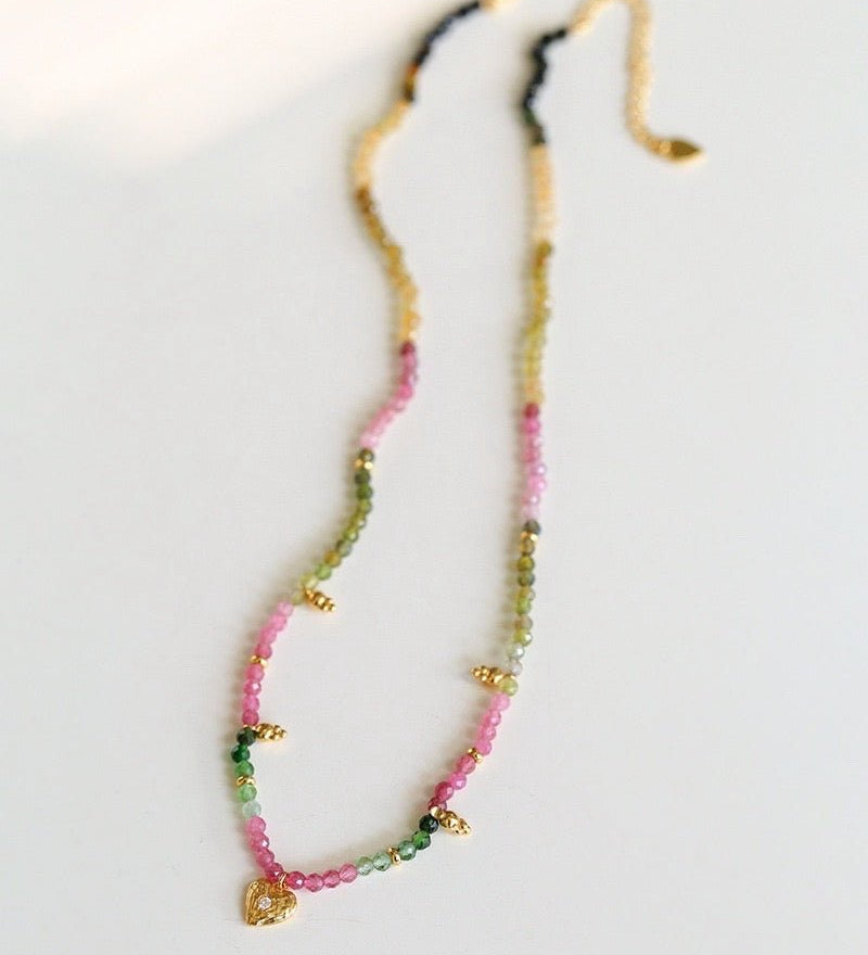 925 Sterling Silver Multi-Gemstone Necklace - floysun