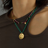 925 Sterling Silver Multi-Gemstone Necklace - floysun