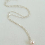 925 Sterling Silver Round Pearl Pendant Necklace - floysun