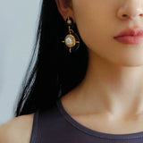 Vintage Black Pearl Earrings