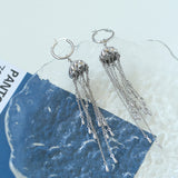 Jellyfish Long Tassel Fringe Earrings