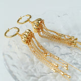 Jellyfish Long Tassel Fringe Earrings