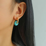 Elegance Optimized Turquoise Hoop Earrings
