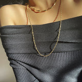 Chain Twist Snake Bone Necklace