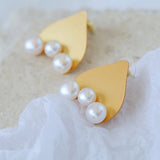Simple Matte Love Pearl Earrings