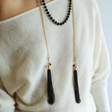 Niche Black Agate Handmade Beaded Necklace