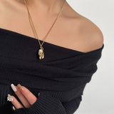 Simple and Irregular Square Necklace