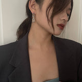 Horseshoe Buckle Long Chain Earrings