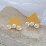 Simple Matte Love Pearl Earrings