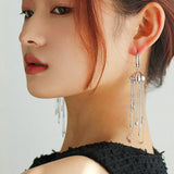Jellyfish Long Tassel Fringe Earrings