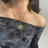 Retro Hollow Zodiac Necklace