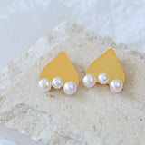 Simple Matte Love Pearl Earrings