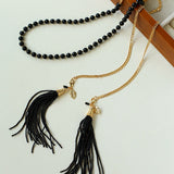 Niche Black Agate Handmade Beaded Necklace