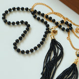 Niche Black Agate Handmade Beaded Necklace