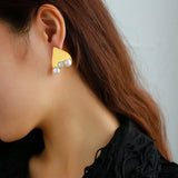 Simple Matte Love Pearl Earrings