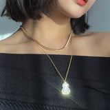 Chain Twist Snake Bone Necklace