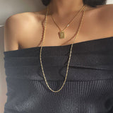 Chain Twist Snake Bone Necklace