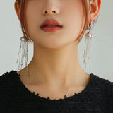 Jellyfish Long Tassel Fringe Earrings