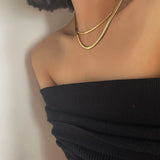 Chain Twist Snake Bone Necklace