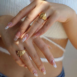 Carved Heart-shaped Lioness Ring