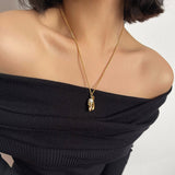 Simple and Irregular Square Necklace