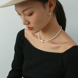 Retro Baroque Pearl Sweater Chain Necklace