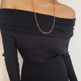 Chain Twist Snake Bone Necklace