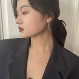 Horseshoe Buckle Long Chain Earrings
