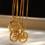 Retro Hollow Zodiac Necklace