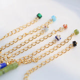 Trendy Rainbow Blue Beaded Necklace
