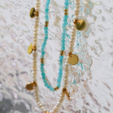 Rice Bead Circle Pearl Necklace