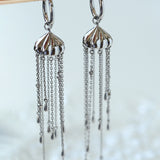 Jellyfish Long Tassel Fringe Earrings
